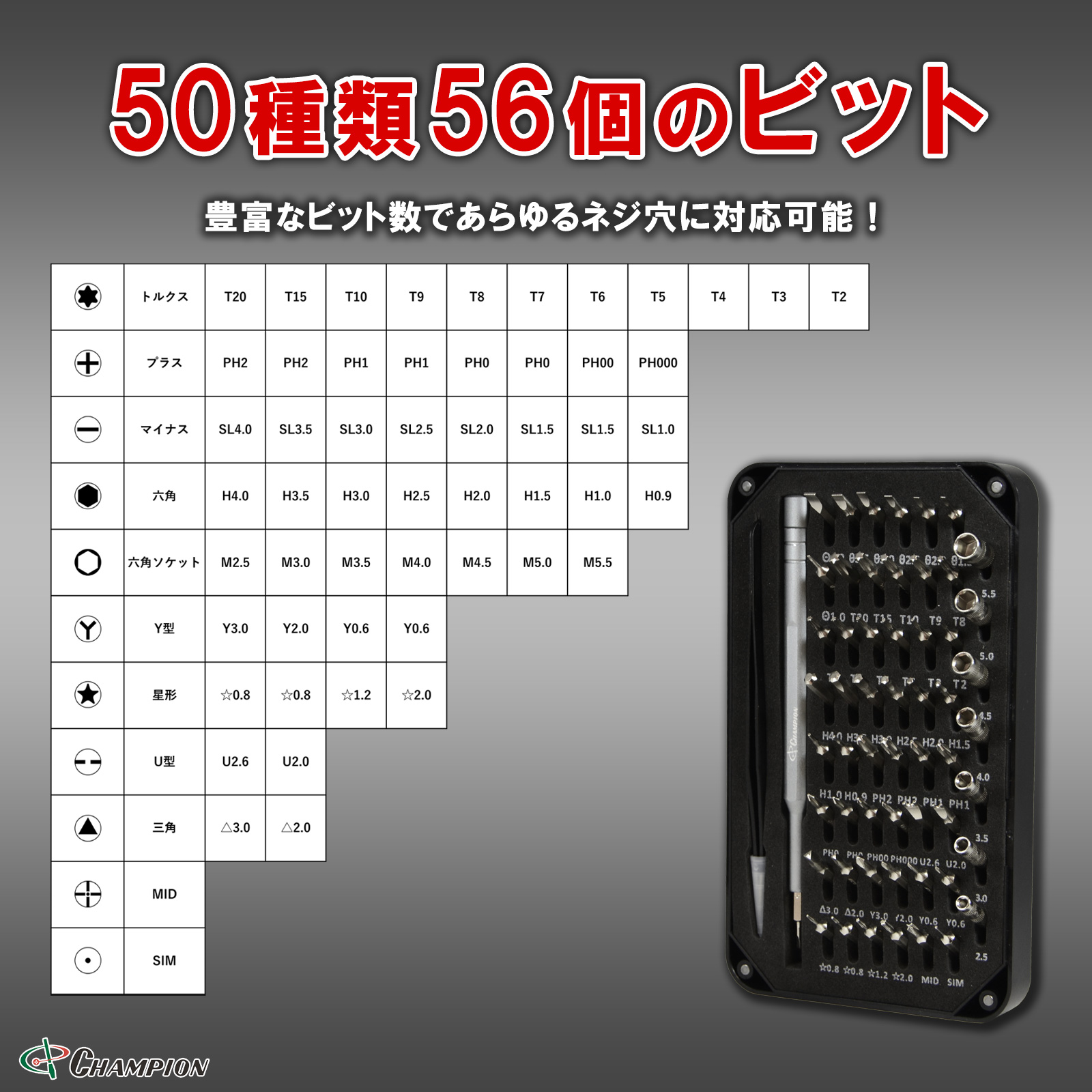 58in1 精密ドライバーセット No.C-58